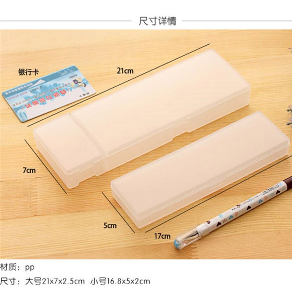 Prosty przezroczysty piórnik piórnik plastikowy pojemnik robić przevhowywania skrzynka nauka papiernicze artykuły biurowe