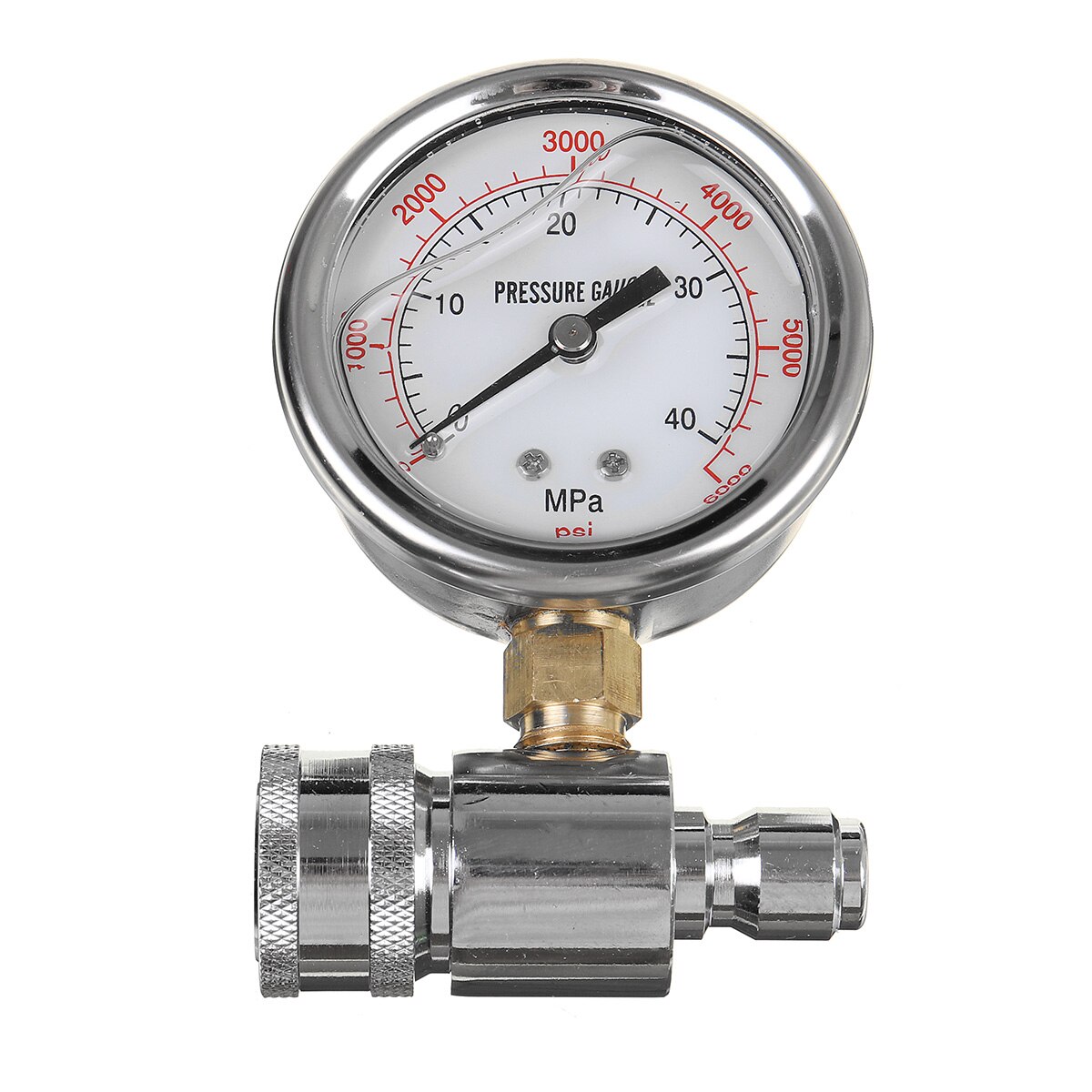 Axial Stainless Steel Indicator Hydraulic Pressure gauge Thread 40MPa 6000PSI Manometer Pressure Gauge Thread Diameter