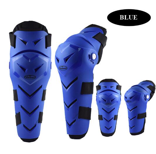 Ginocchiere VEMAR gomitiere + ginocchiere 4 pezzi PP conchiglia ginocchiere Moto ginocchiere motocross antiurto Moto resistente: Blu