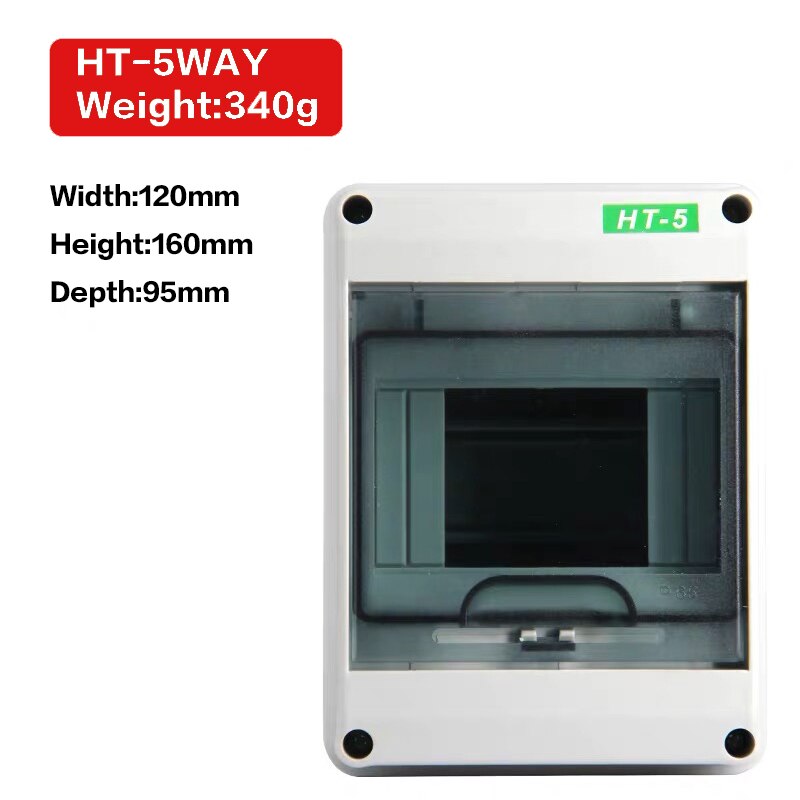 Ht Waterdichte Serie Huishoudelijke Verlichting Elektrische Verdeelkast Mcb Waterdichte Junction Draad Doos Abs 5/8/12/15/18/24 Manieren