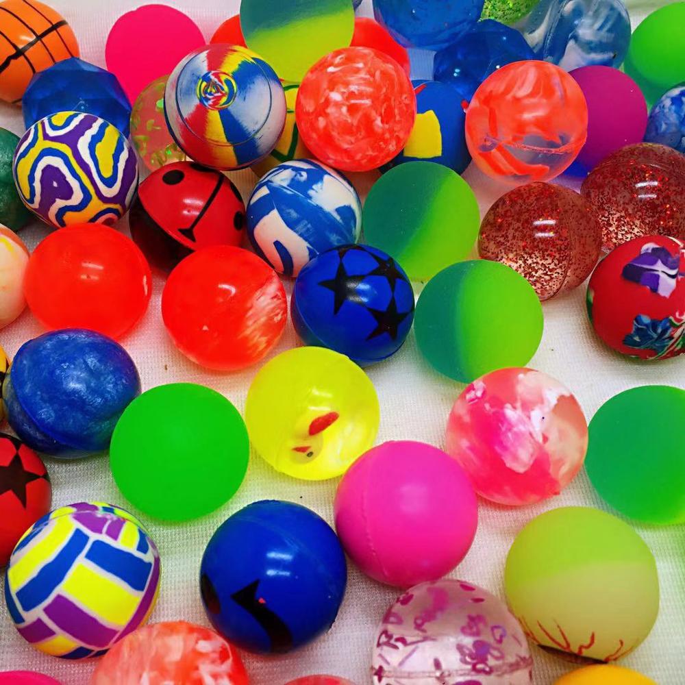 10pcs/bag 3.2cm bouncing ball for kids child elastic rubber Bouncy Ball Children of pinball