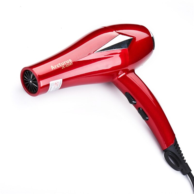 Föhn met laag geluidsniveau, snelle föhn, cool shot-knop, ionische föhn met concentratormondstuk, cola rood, jx -2258t: Rood / Ons