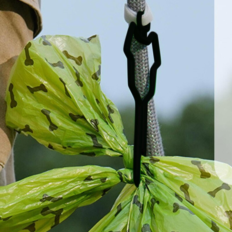 Cuerda de tracción para perros y mascotas, bolsa con gancho portátil, Clip manos libres, soporte para bolsas de caca de mascotas, suministros de herramientas de limpieza, 1 ud.