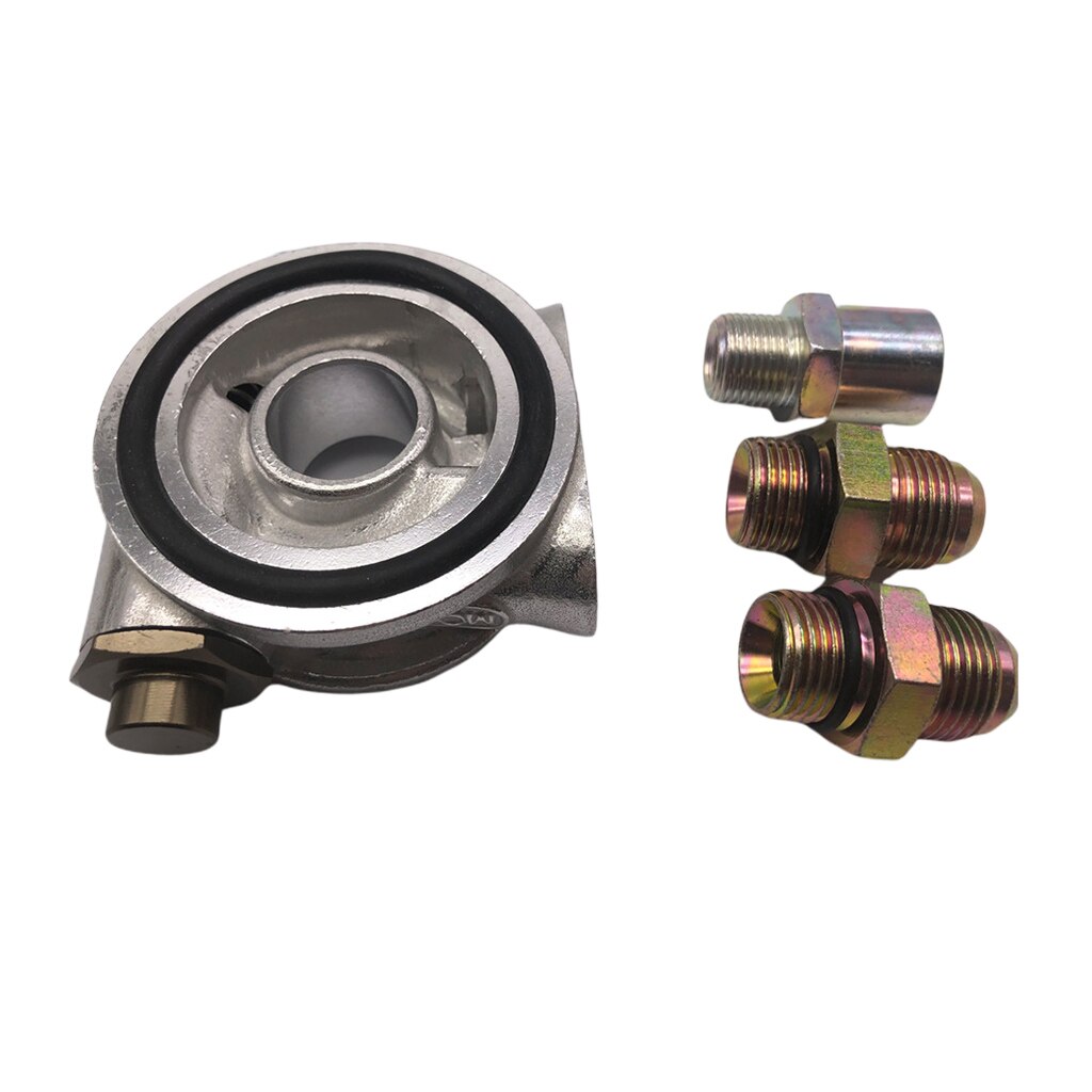 Universal M20*1.5 Inlet AN 10 Outlet Oil Filter Cooler Sandwich Plate Adapter