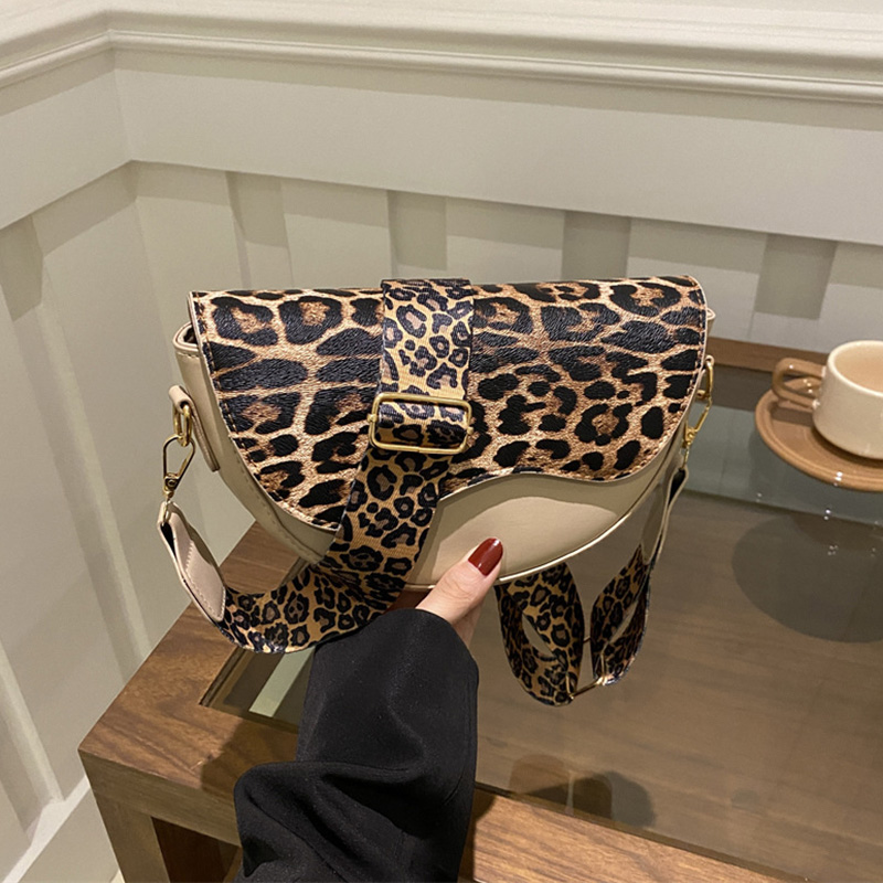 Crossbodytassen met brede band en luipaardprint voor dames, modeontwerper schoudertas voor dagelijks gebruik, veelzijdige dameshandtassen