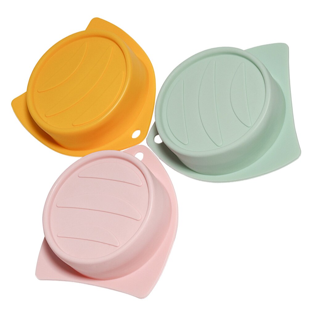 3 stück silikon-dichtungsdeckel für haustierdosen (verschiedene farben)
