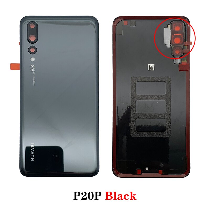 100% Originele Huawei P20pro Batterij Cover Voor P20 Pro Vervang De Batterij Cover Met Camera Cover P20 Pro: P20Pro Black