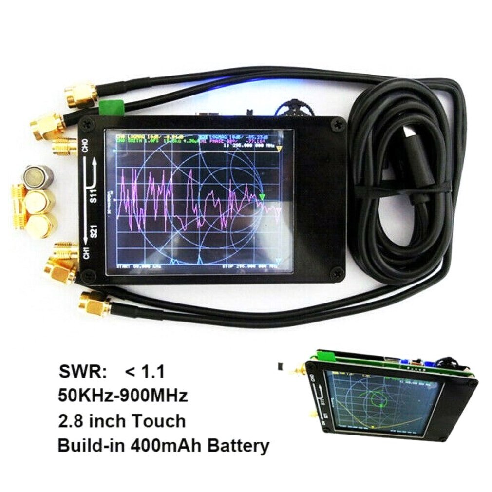 NanoVNA 50KHz-900MHz Vektor Netzwerk Analyzer sortiert Bausatz VNA UV VHF UHF HF Antenne Analysator Bauen in batterie