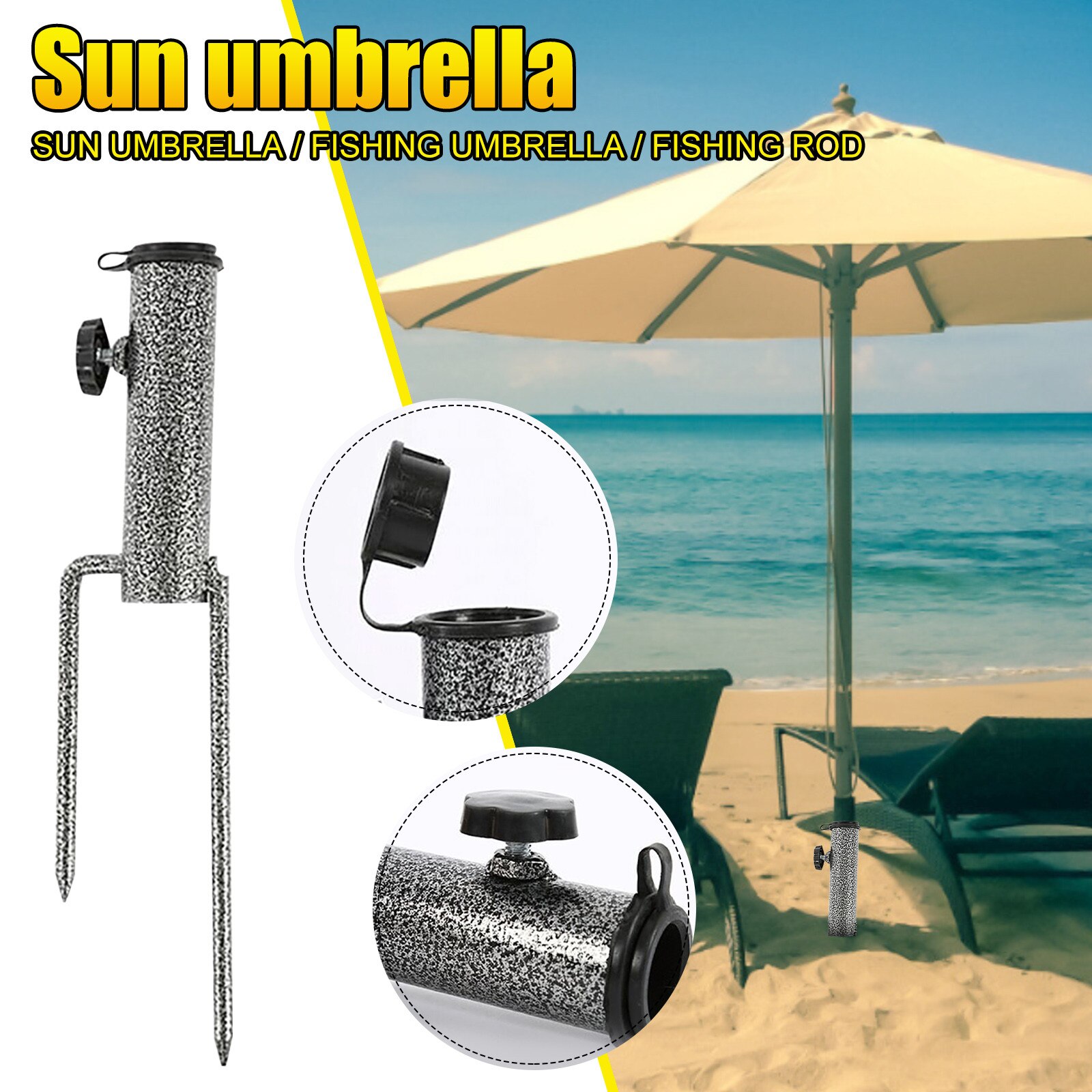 Angel Living Tuniparasol, Balkonparasol, 210 x 140 cm, met