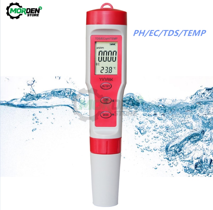 Ph Tds Eg Temp Temperatuur Meter Digitale Water Monitor Tester Huishouden Water Zuiverheid Meting Tool