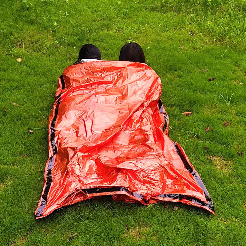 -situationssovepose 2 personers overlevelsessoveposer termisk bivy sæk nødtæppe til campingvandring: Default Title