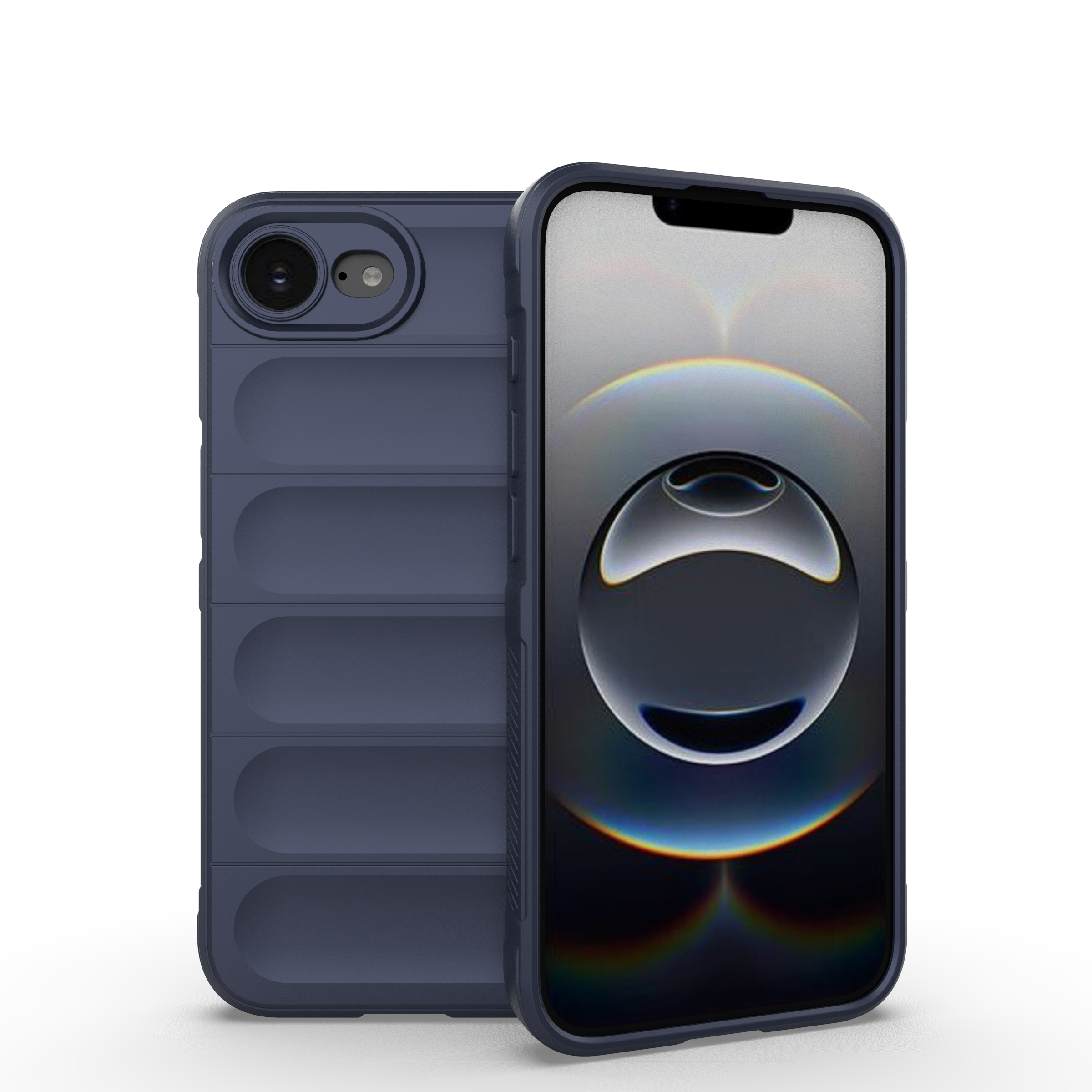 Funda para iPhone 16e Funda de teléfono de silicona suave a prueba de golpes Funda de teléfono para iPhone 16 e iPhone16e 2025 Funda protectora de lente: Negro