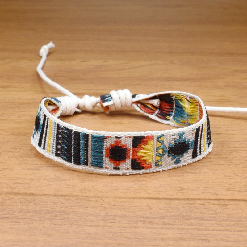 Flower bohemian friendship bracelet for women couple vintage handmade braided macrame wrap pulseras femme