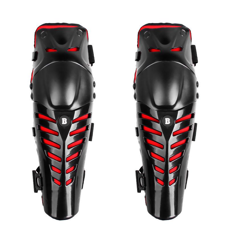 2pcs Motorcycle Racing Motocross Knee Leg Protector Pads Guards Protective Gear Motorcycle Accessories: Red