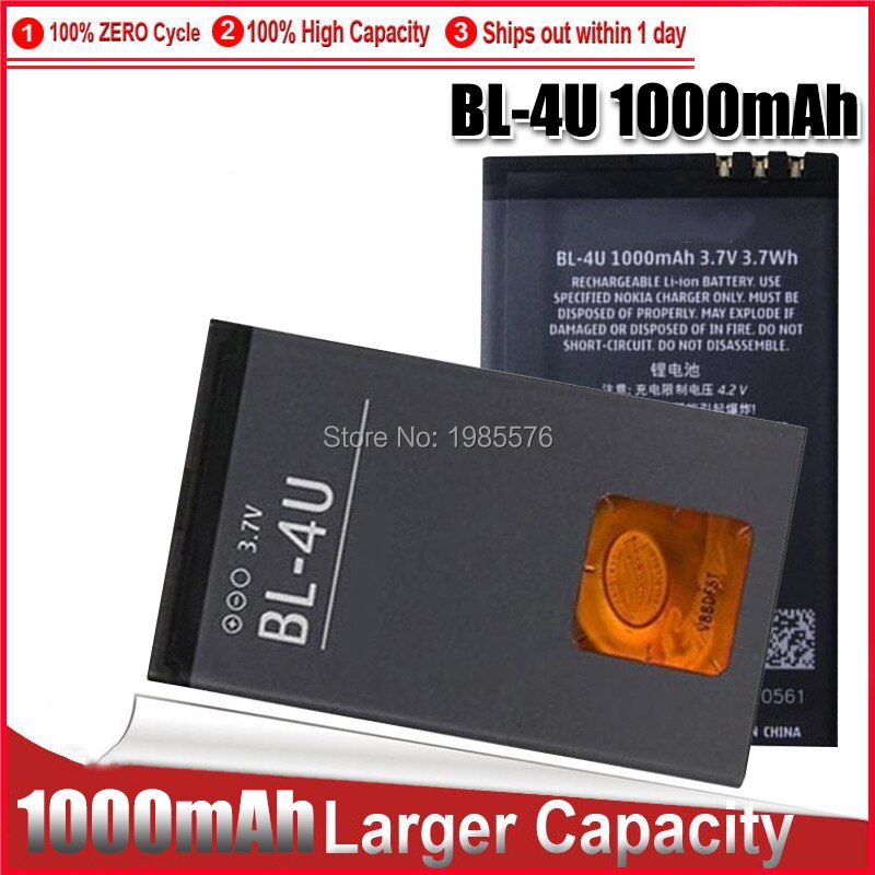 BL-4U Batterij Voor Nokia 8800 206 515 5250 5330 Bl 4U Xpressmusic Arte E75 5730 C5-03 E66 Asha 300 500