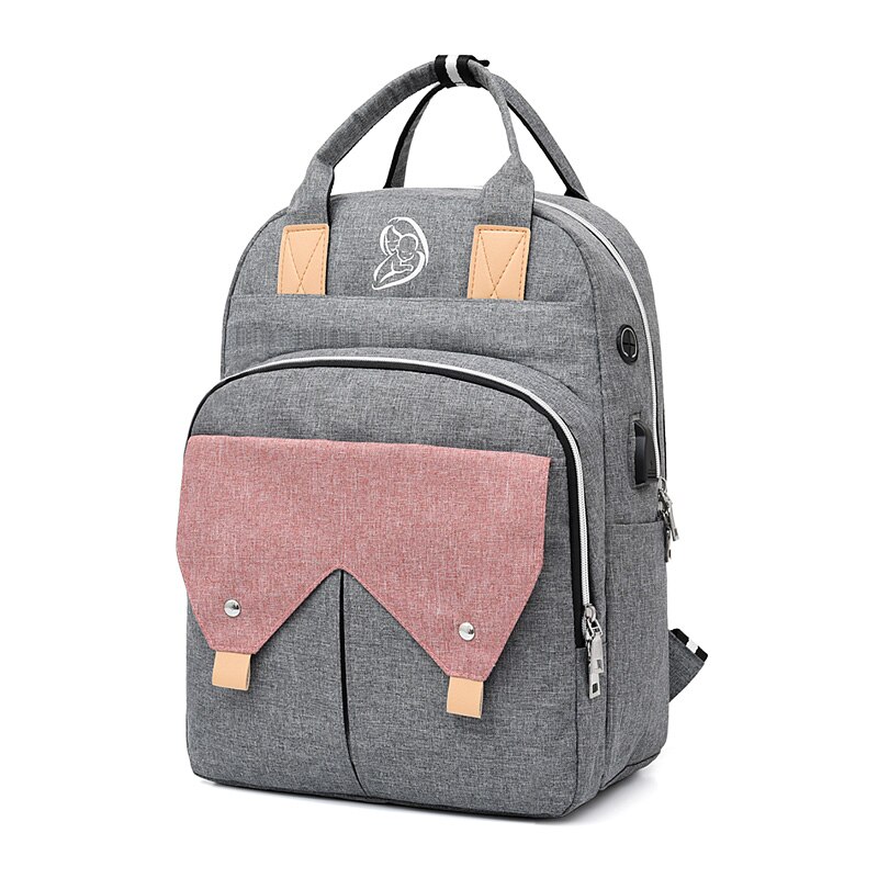 Luiertas Rugzak Voor Moeders Waterdichte Grote Capaciteit Wandelwagen Organizer Lequeen Mama Moederschap Tassen Nappy Changing Luiertas: Gray Pink