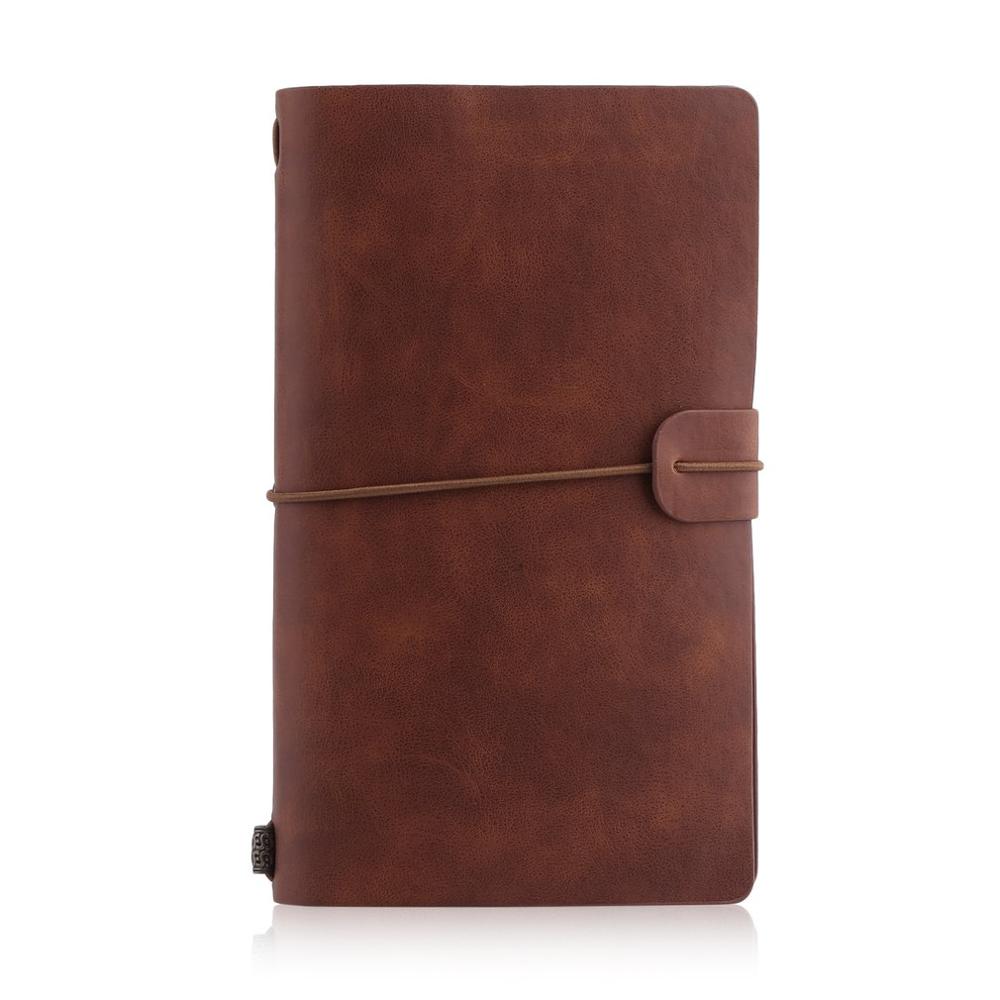 Portable Students School Stationery Writing Notebook Business Travel Diary Outdoor Journal Planner Agenda DIY Birthday: Brown