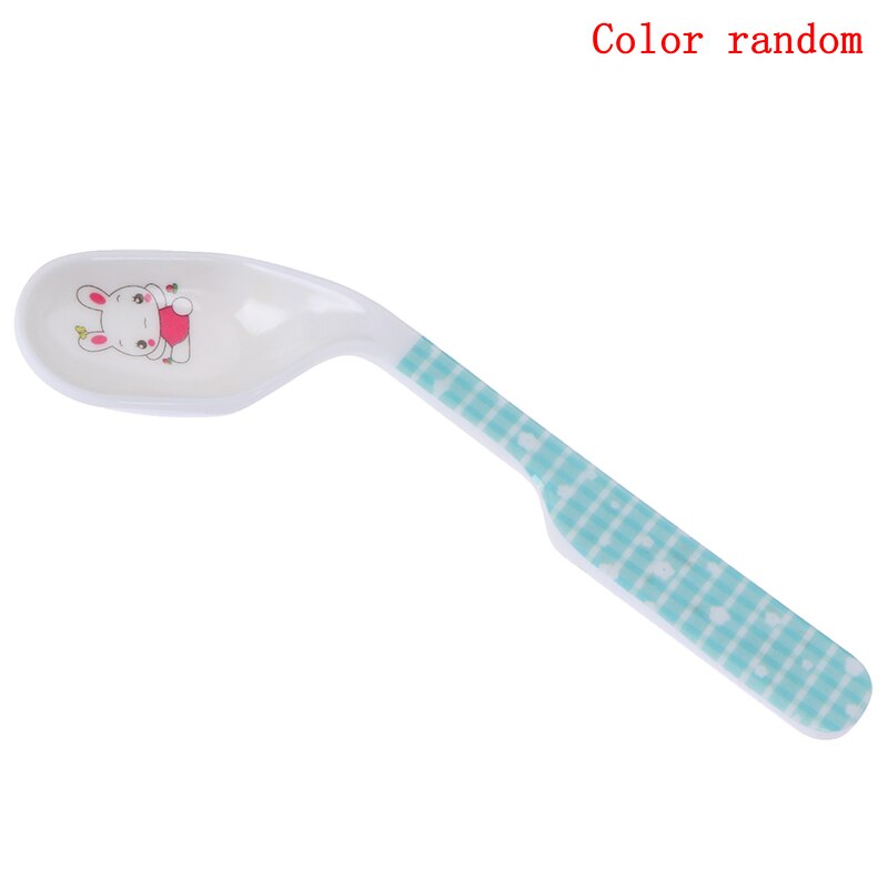 Baby Spoon Feeding Training Kids Infant Toddler Scoop Cutlery Tableware Food Bend Head Curved Utensils Children Learning Supplie: B
