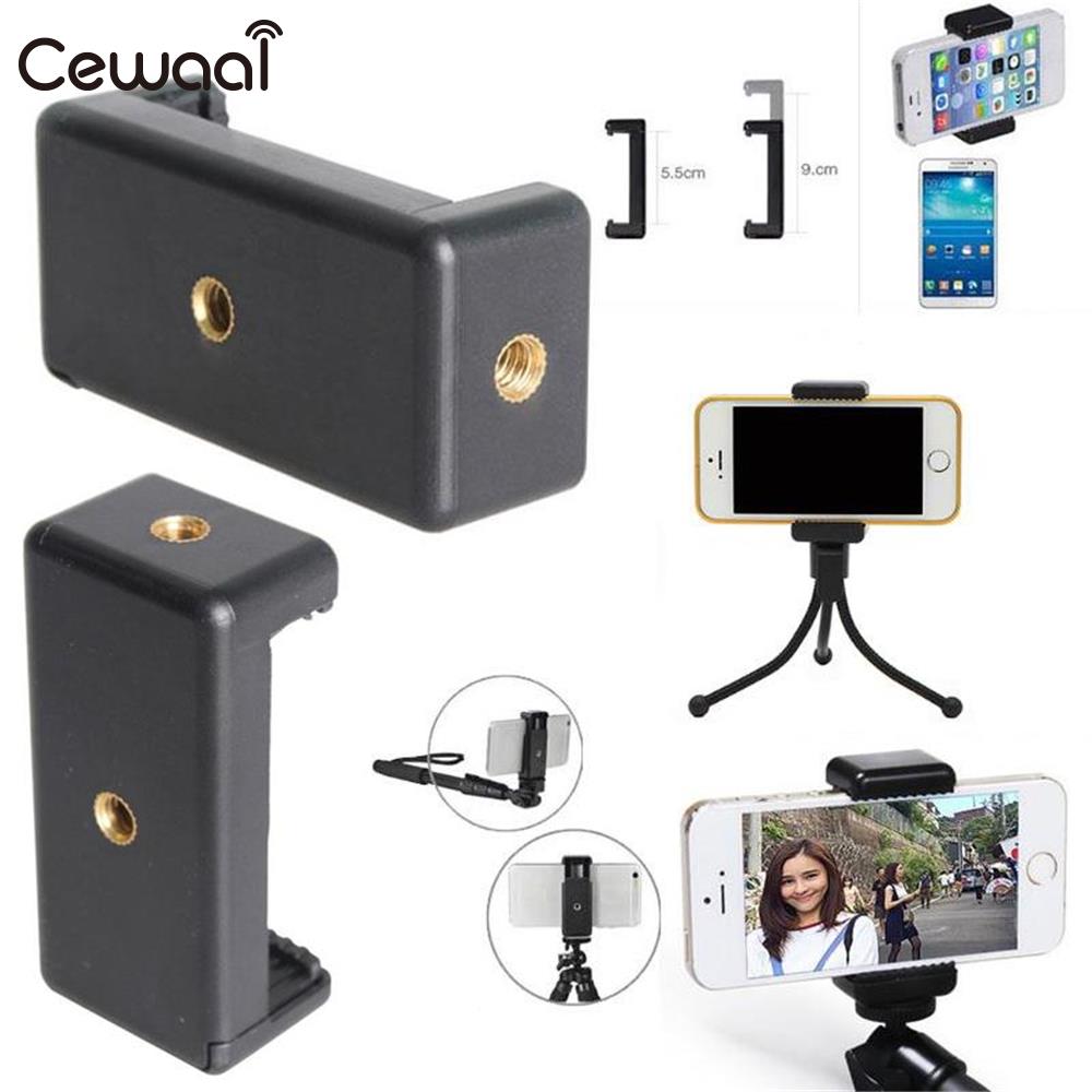 Cewaal Universele Mobiele Telefoon Clip Clamp Bracket Adapter Houder Stand Ondersteuning Intrekbare Mount Statief Accessoires