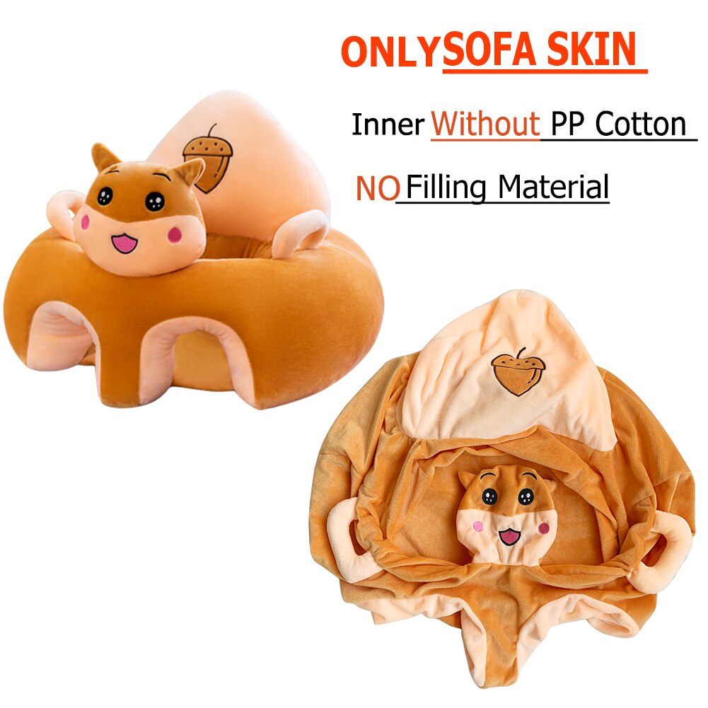 Alleen Cover Leuke Cartoon Baby Sofa Cover Leren Zitten Seat Feeding Stoel Case Kids Sofa Huid Zuigeling Babyzitje zonder Katoen: 3