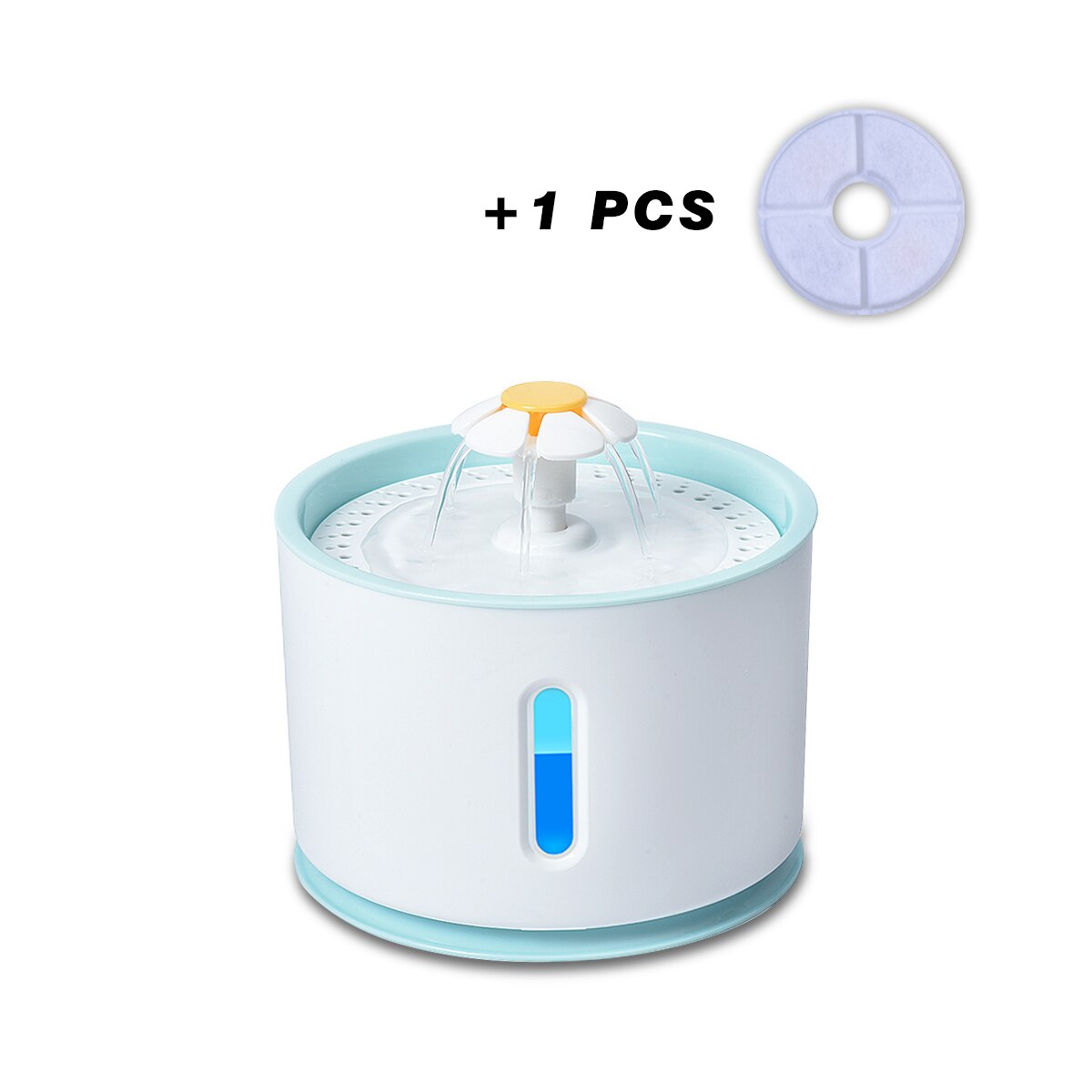 2.4L Automatic Pet Cat Water Fountain with LED Electric USB Dog Cat Pet Automatic Feeder Bowl Pet Drinking Fountain Dispenser: 34-pp-01