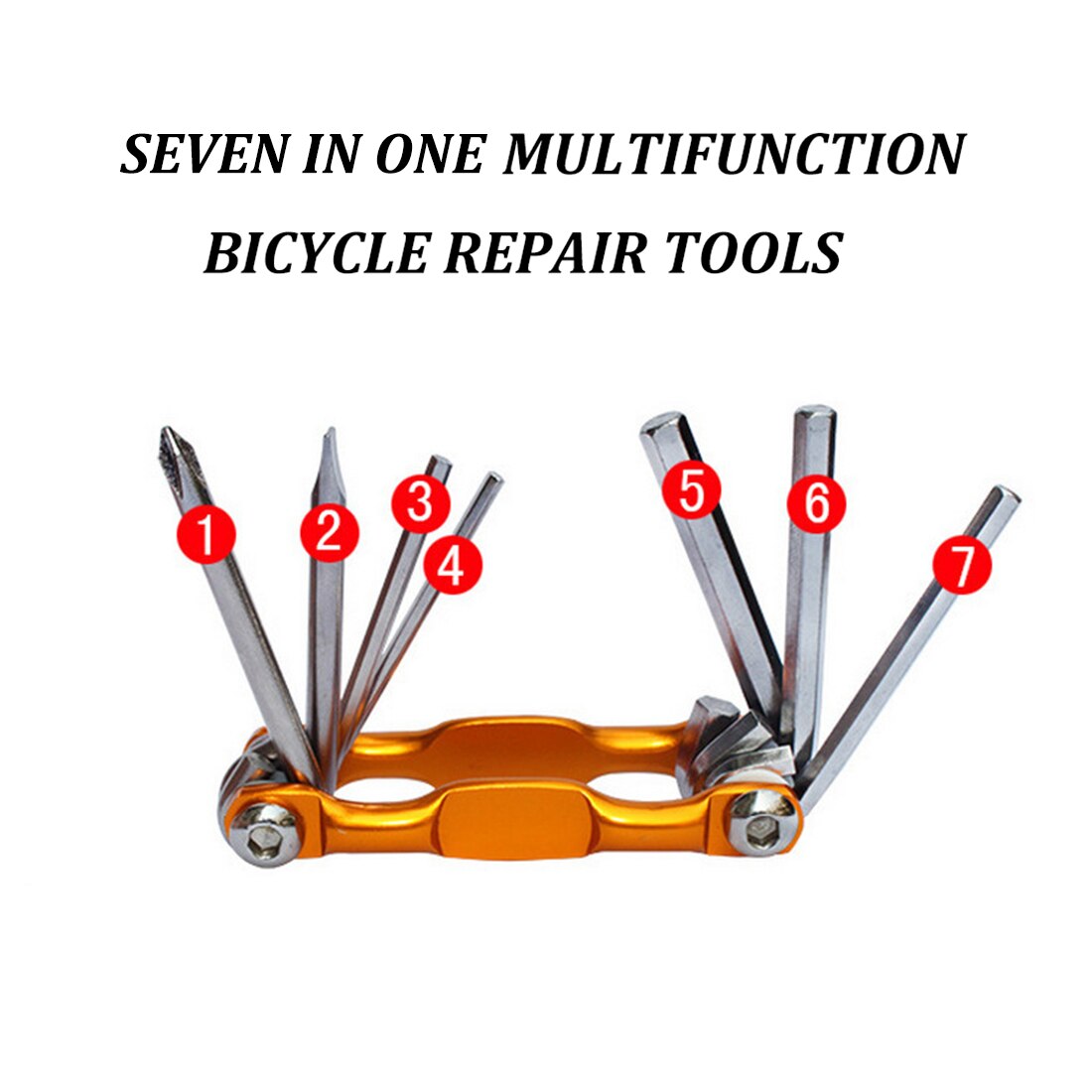Herramienta de destornillador de Kit de herramientas de reparación de bicicletas hexagonal multifunción 7 en 1 para bicicleta de montaña MTB herramienta de reparación de bicicletas