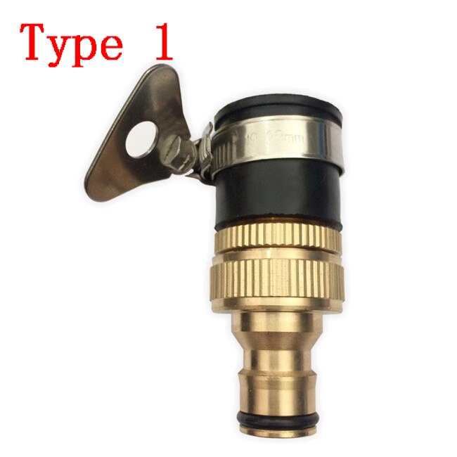 Universal Adapter Faucet Tap Connectors For 14-21mm Tap Garden Hose Quick Connector Copper Adapter 1/2" to 3/4" Male Thread: Type 1