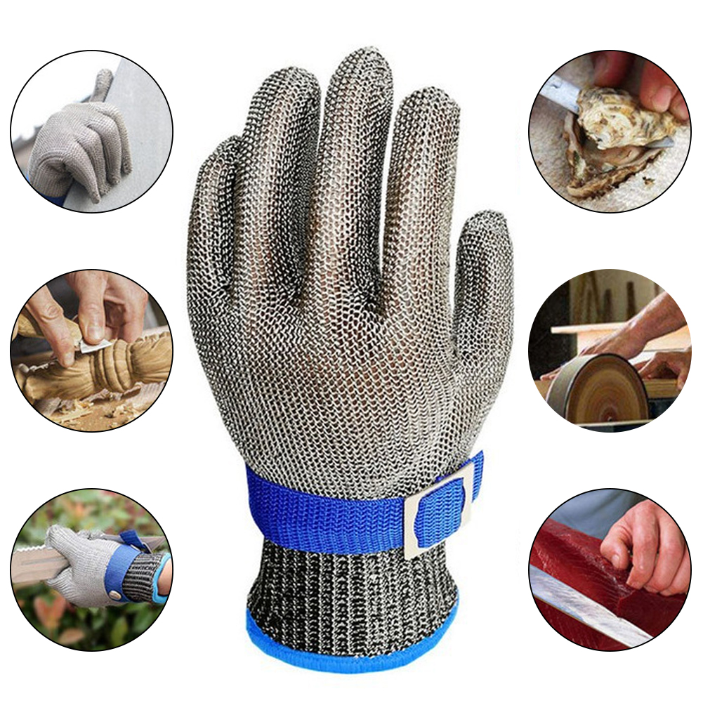 Rostfria handskar, slitstarka handskar, slakthandskar, handskydd, metallnät, slakthandskar, kökshandskar
