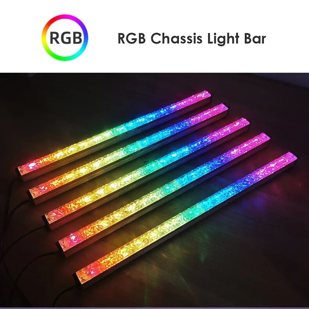 4Pin 5V PC Case RGB LED Strip Computer Case A-RGB RGB Light Bar Aluminum Chassis Light Support Remote Control