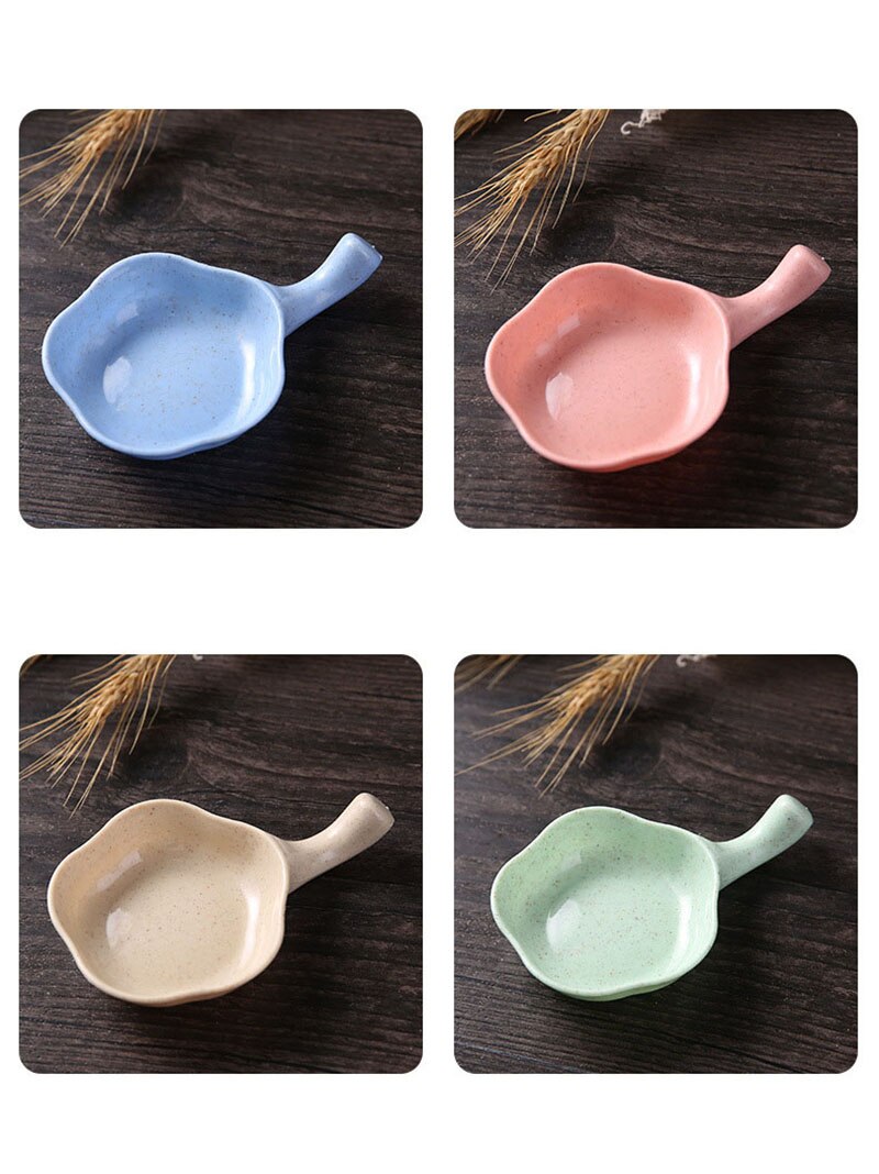 Multipropósito trigo cuenco sazonador condimento de vinagre platos pequeños para los aperitivos, aperitivo plato de salsa cocina platos vajilla