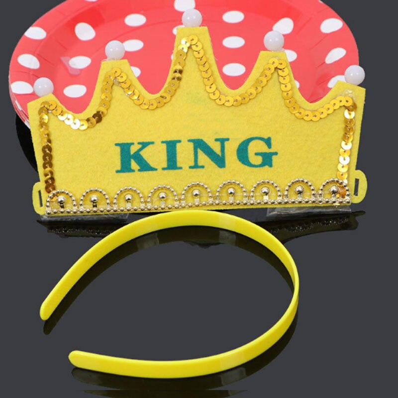 Enfants adultes LED clignotant tiare couronne bandeau brillant lumière jusqu'à anniversaire chapeau fête de mariage Led décor Navidad noël: 2