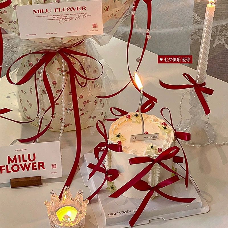 10-50 Uds. Adorno para tarta con lazo, cintas con lazo para cumpleaños, decoraciones para con lazo coqueta, selecciones de postre para pastel nupcial, bebé, niña y niño