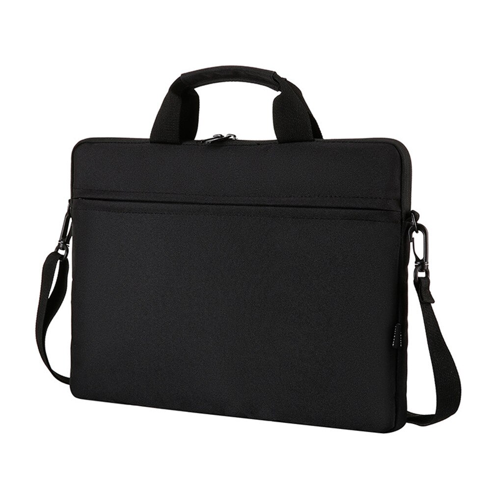 Laptop Bag 15 Inch Notebook Handbag Light Portable Computer Document Briefcase Bag For Men Women Document Organizer Storage Bag: black