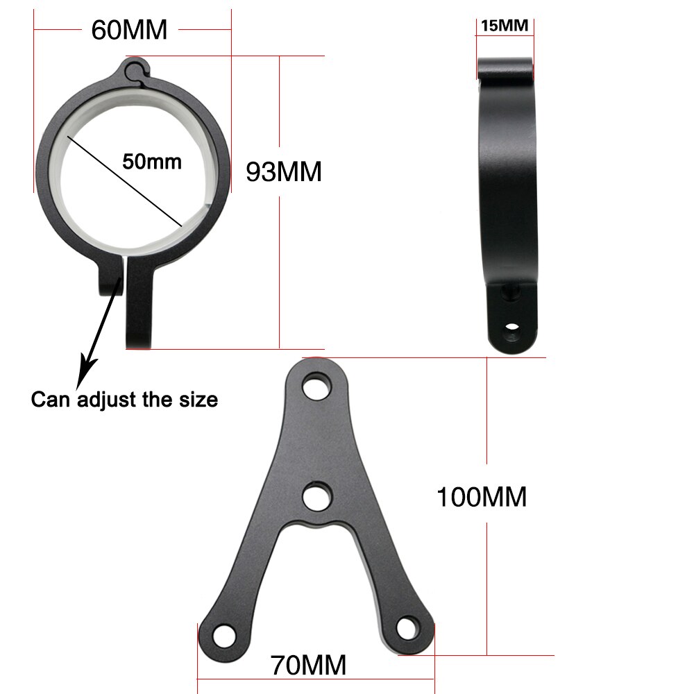 Universal 7-Inch Motorcycle Headlight Mounting Bracket Adjustable Headlight Housing Double Side Bracket for Jeep Wrangler for Ha