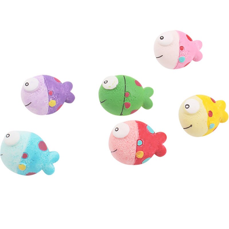 6 stücke Ozean Fisch drücken-Stift Reißzwecke Kreative Kork Drücken NäGel Karikatur Zauberstab Hinweis Buch Clip Daumen Heftzwecke Stift Büro bindung Liefert
