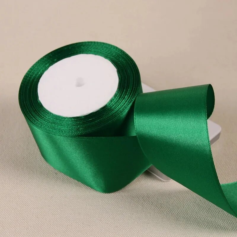 25Yards/Roll 50mm Satin Ribbons Wedding Wrapping Ribbons Bow for DIY Crafts Polyester Christmas Home Decor Accessories Tape: Pink