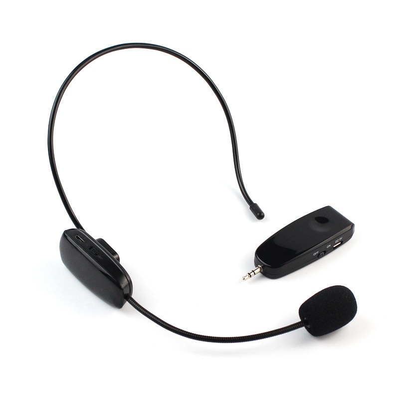 Uhf draadloze microfoon 2 in- in-1 draagbare hoofdmicrofoon stemversterker voor spraakonderwijs