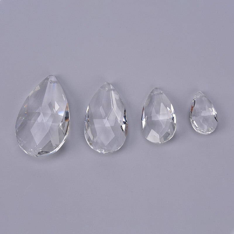 38Mm/50Mm/63Mm/76Mm Clear Kroonluchter Glas Kristallen Lamp Prisms Onderdelen Opknoping Druppels hangers 38Mm-76Mm Kristallen Lamp Accessoires