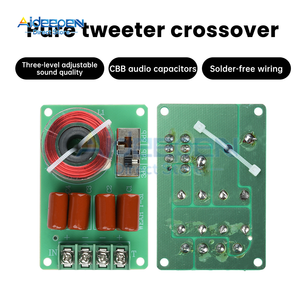 100W Pure High Frequency Divider With 3 Speed Adjustable Sound for Home Theater Speakers And Car Crossover Dividers