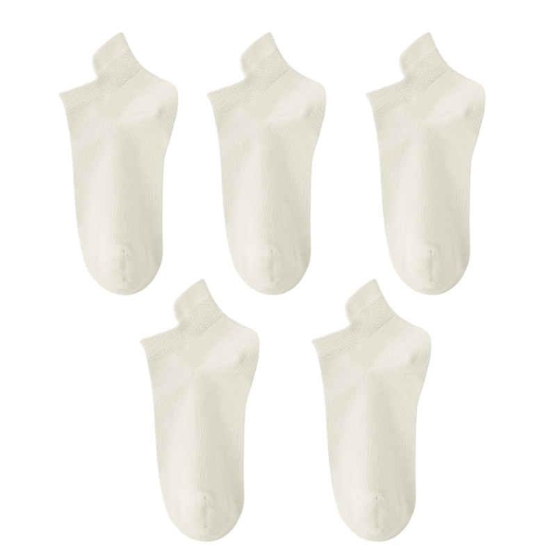 10pieces=5 Pairs Women Socks Casual Breathable Ankle Sock Summer Low Cut Cotton Thin Short Elastic Sox calcetines: army green