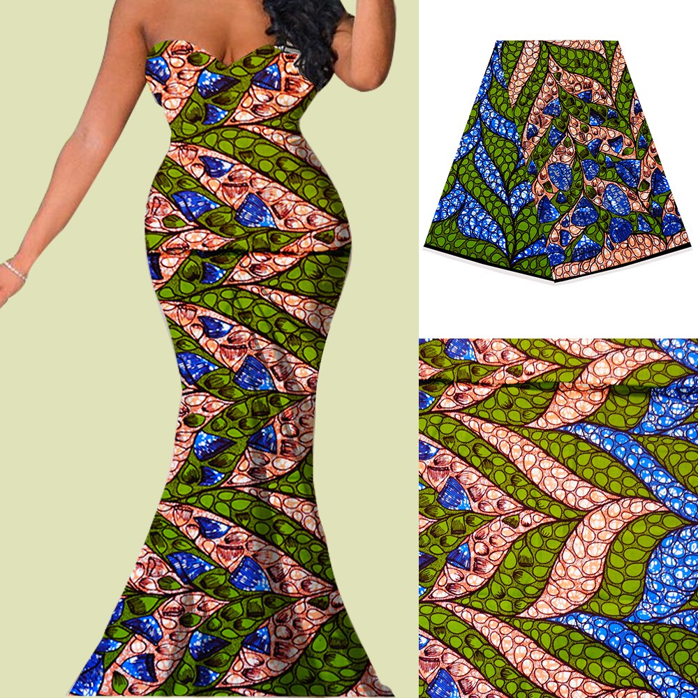 African Prints Fabric Soft Veritable Real Wax Nigerian Style 6 Yards 100% Cotton Ankara Wax for African dress