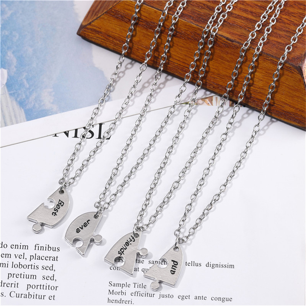 5 Stuk Mode Beste Vriend Voor Altijd En Ooit Hanger Zinklegering Metalen Bff Ketting Vriendschap Charm Ketting Vrouwen kettingen