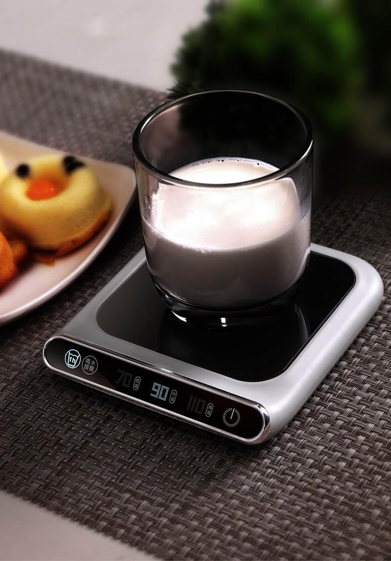 5v kop varmelegeme lille termostatisk te maker pad 3 gear usb opladning kaffe varmelegeme coaster varmelegeme til kaffe mælk te varmere pad: Sort