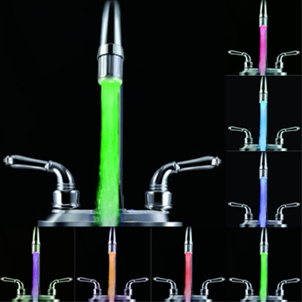 Romantic 7 Color Change LED Light Shower Head Water Bath Home Bathroom Glow Home Bathroom Shower Head 35*28mm