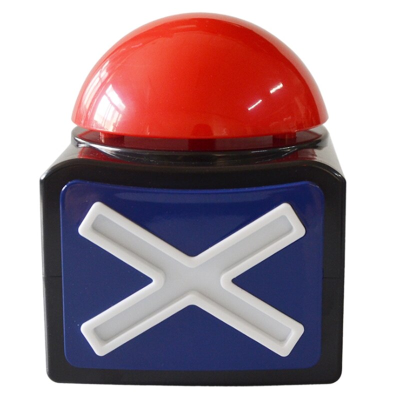Zumbador de respuesta de juego, Q & A con luz y sonido para zumbador de talento, botón de Dial de juego, zumbador de juego rojo