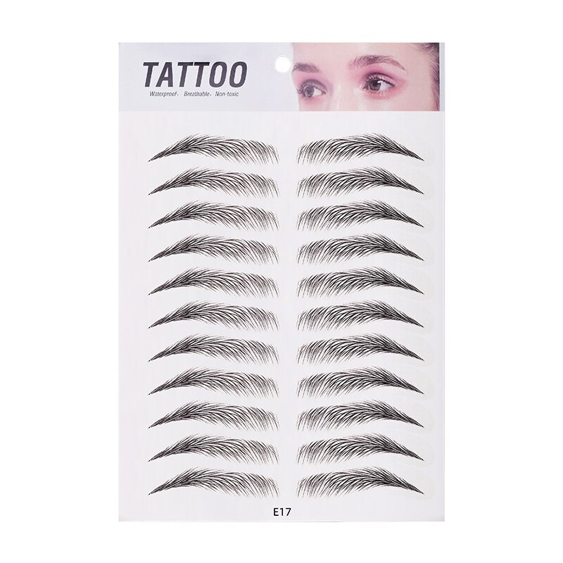 3d øjenbryn klistermærke bionisk bryn semi-permanent vandoverførsel vandtæt tatovering øjenbryn broderi øjenbryn patch makeup værktøjer: 18