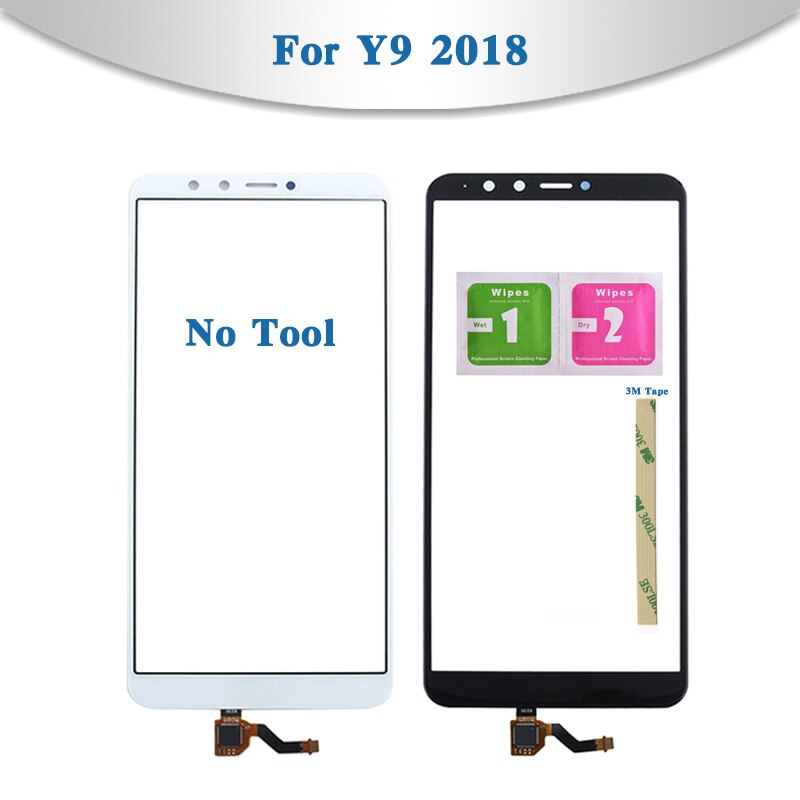 Di alta Qualità 5.93 "Per Huawei Y9 2018 Godere di 8 Più FLA-AL00 Sensore di Tocco Digitale Dello Schermo Esterno Obiettivo di Vetro del Pannello