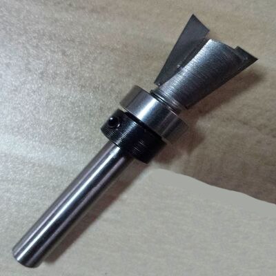 1/4" Degree Carbide Dovetail Joint Router Bit with Bearing Woodworking Etching Milling Tools for Wood Cutter