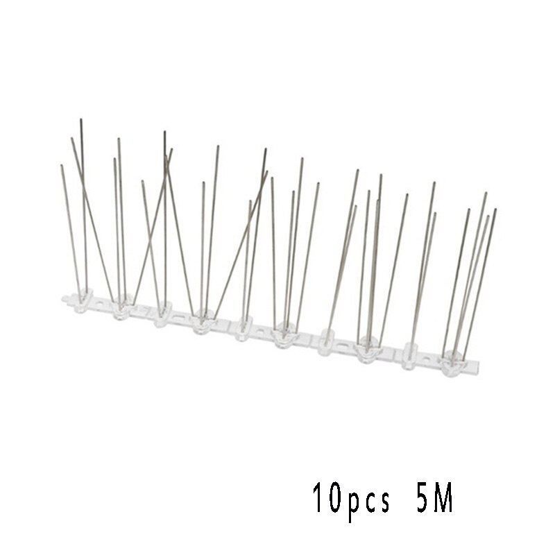 Pinchos de plástico para Control de plagas de aves, repelente antiaves, pinchos para quitar palomas y espantar aves,: 10pcs 5m