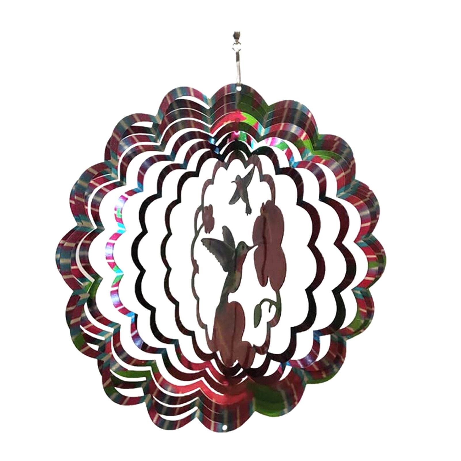 Wind Chimes 3D Metal Hummingbird Wind Spinners Outdoor Garden Decor Wind Spinner Door Wall Hanging Wind Chimes Home Decoration: Default Title